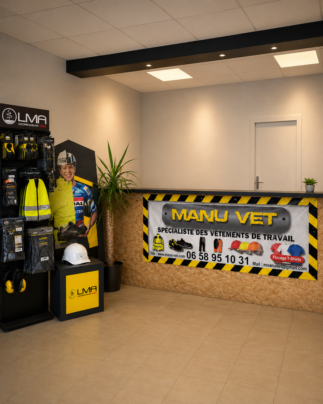 Stand LMA Workwear chez MANU VET Aulnay